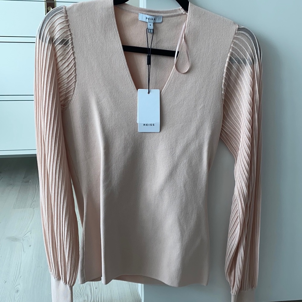 Reiss blouse blush pink